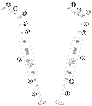 Explosionsgrafik VENTILTRIEB