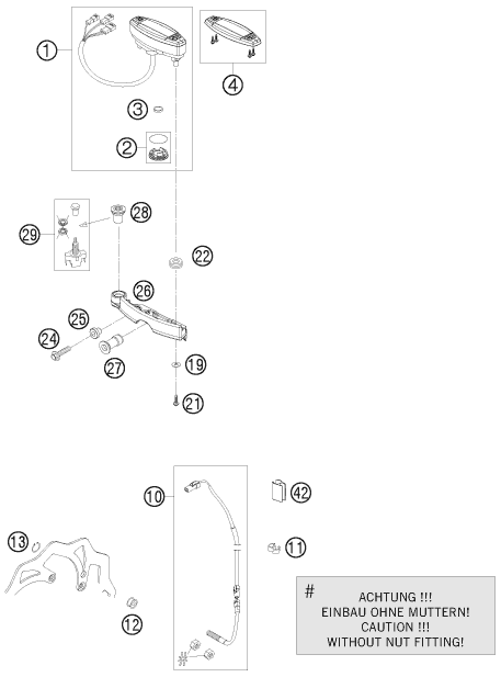 Explosionsgrafik INSTRUMENTE / SCHLOSSSYSTEM