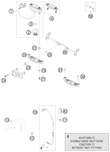 Explosionsgrafik INSTRUMENTE / SCHLOSSSYSTEM