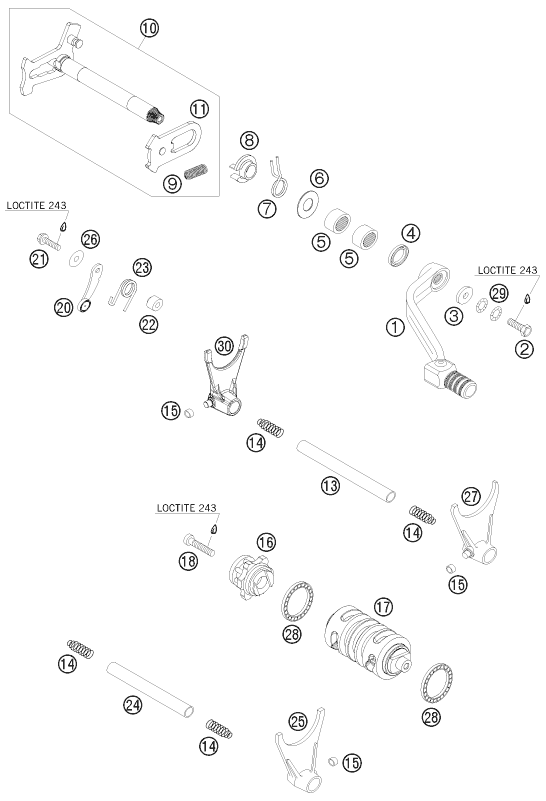 Explosionsgrafik SCHALTUNG