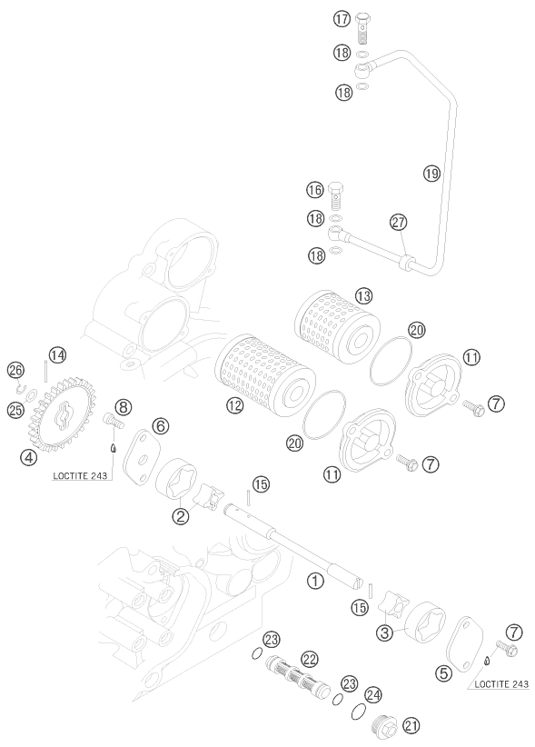 Explosionsgrafik SCHMIERSYSTEM