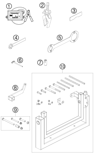 Explosionsgrafik SPEZIALWERKZEUG (Motor)