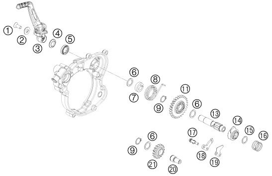 Explosionsgrafik KICKSTARTER