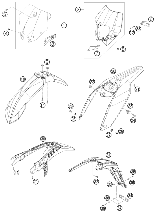 Explosionsgrafik MASKE, KOTFLÜGEL