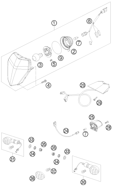 Explosionsgrafik LICHTANLAGE