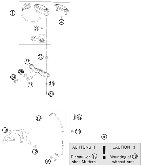 Explosionsgrafik INSTRUMENTE / SCHLOSSSYSTEM
