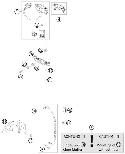 Explosionsgrafik INSTRUMENTE / SCHLOSSSYSTEM