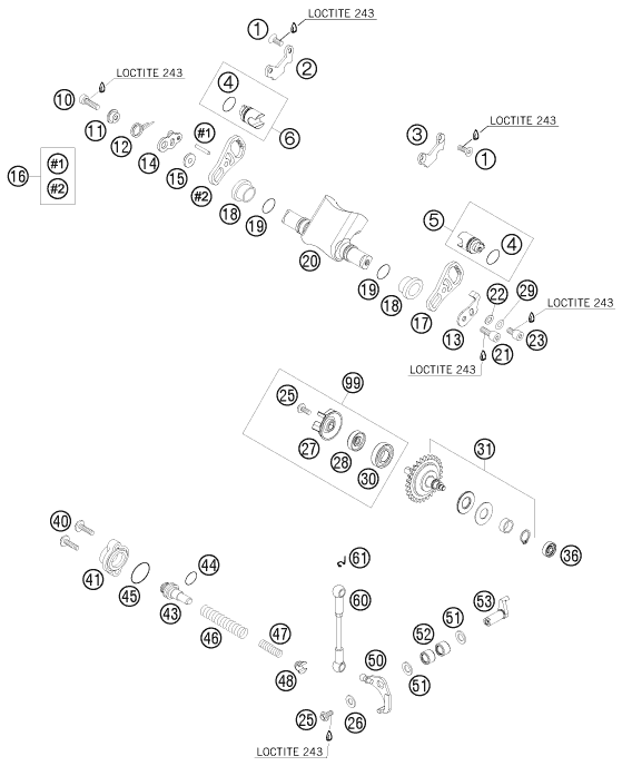Explosionsgrafik AUSLASSSTEUERUNG