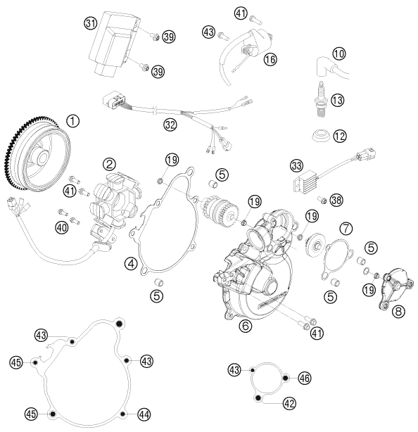 Explosionsgrafik ZÜNDANLAGE