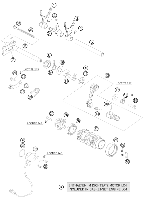 Explosionsgrafik SCHALTUNG