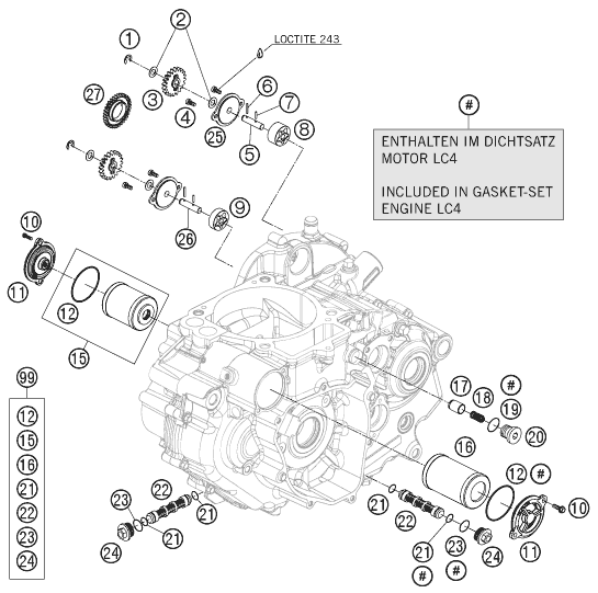 Explosionsgrafik SCHMIERSYSTEM