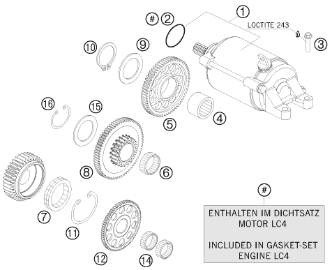 Explosionsgrafik ELEKTROSTARTER