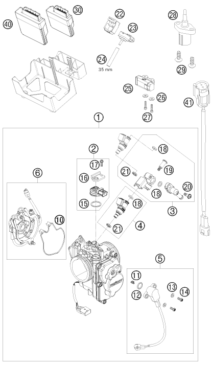 Explosionsgrafik DROSSELKLAPPEN- / DREHWALZENKÖRPER