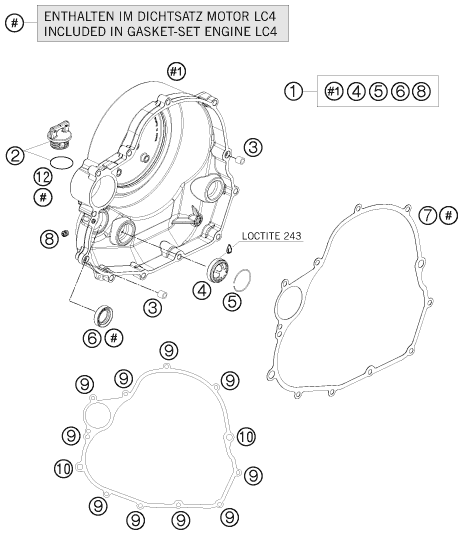 Explosionsgrafik KUPPLUNGSDECKEL