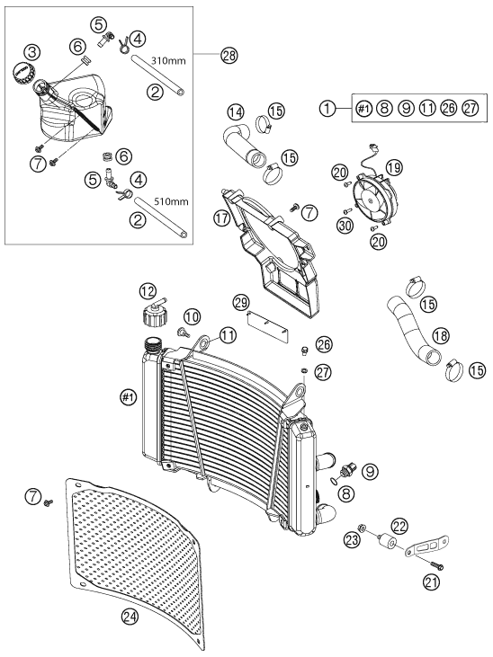 Explosionsgrafik KÜHLSYSTEM