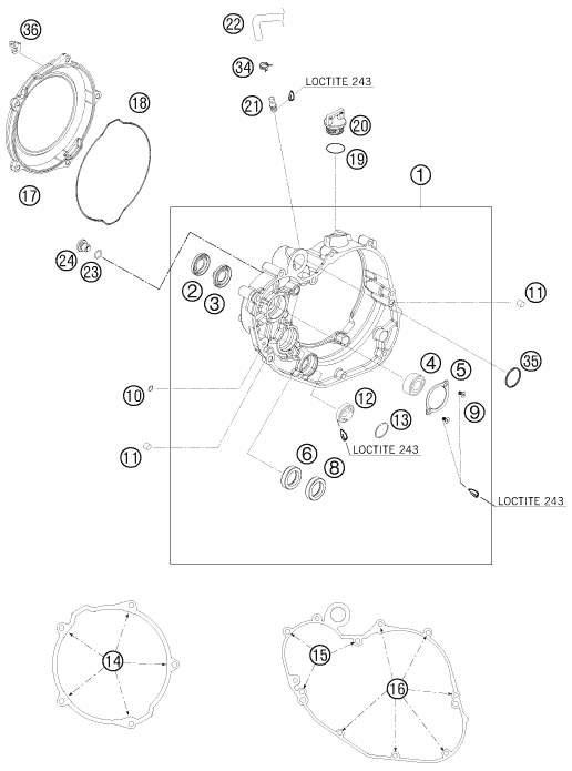 Explosionsgrafik KUPPLUNGSDECKEL