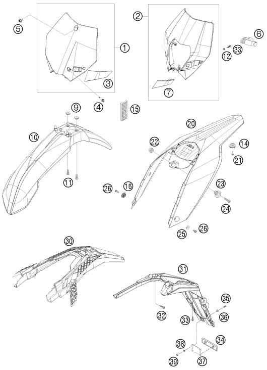 Explosionsgrafik MASKE, KOTFLÜGEL