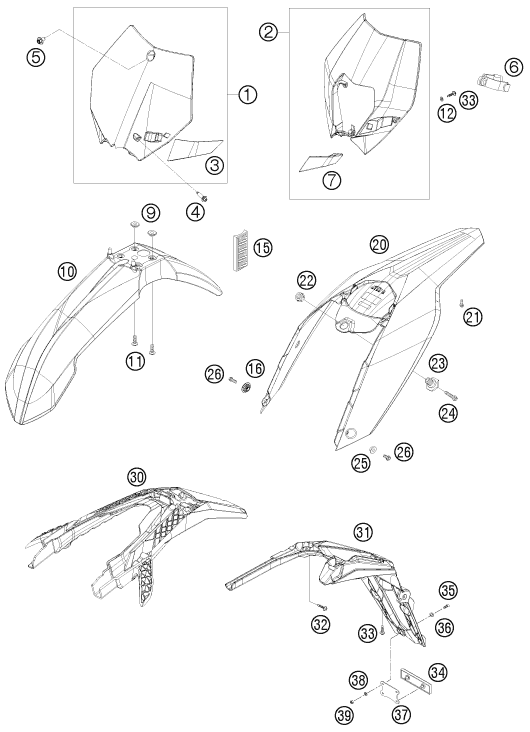 Explosionsgrafik MASKE, KOTFLÜGEL