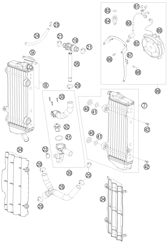 Explosionsgrafik KÜHLSYSTEM