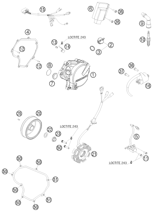 Explosionsgrafik ZÜNDANLAGE