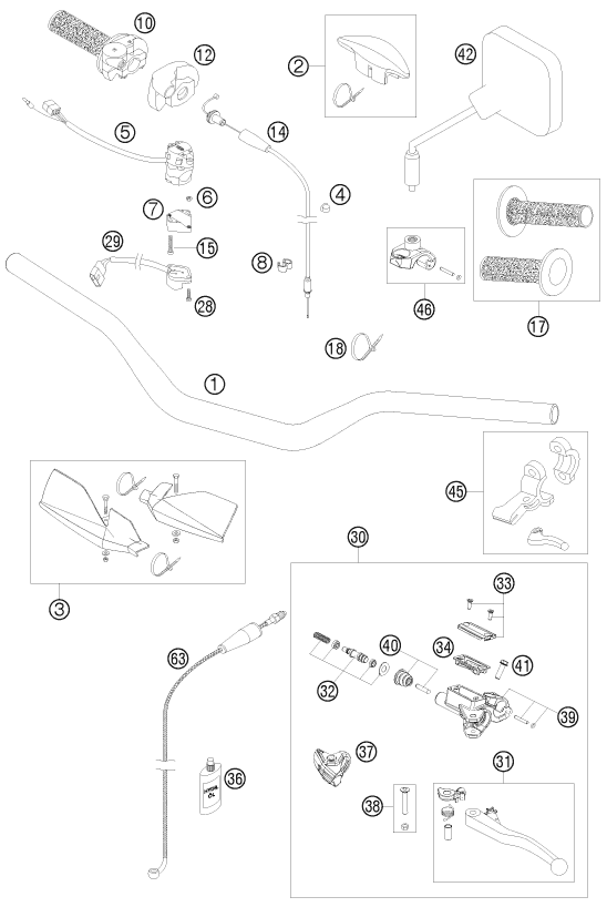 Explosionsgrafik LENKER, ARMATUREN