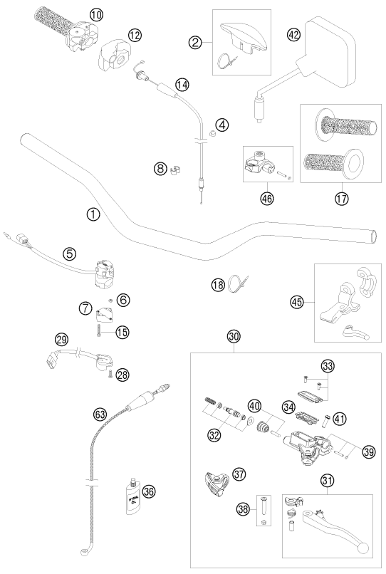 Explosionsgrafik LENKER, ARMATUREN