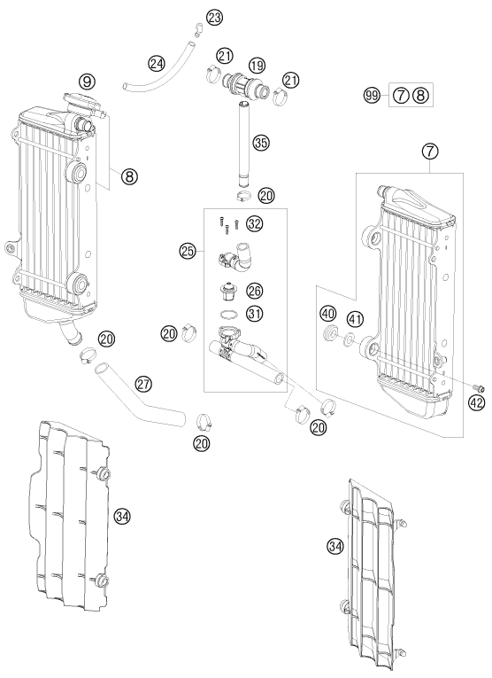 Explosionsgrafik KÜHLSYSTEM
