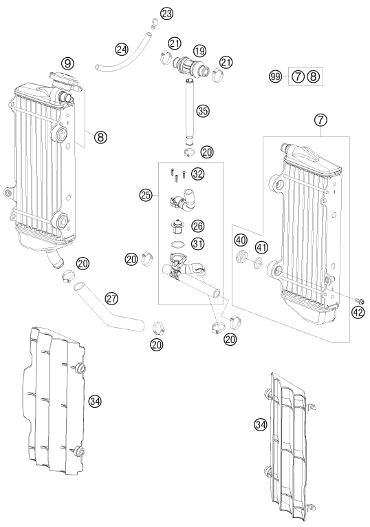 Explosionsgrafik KÜHLSYSTEM