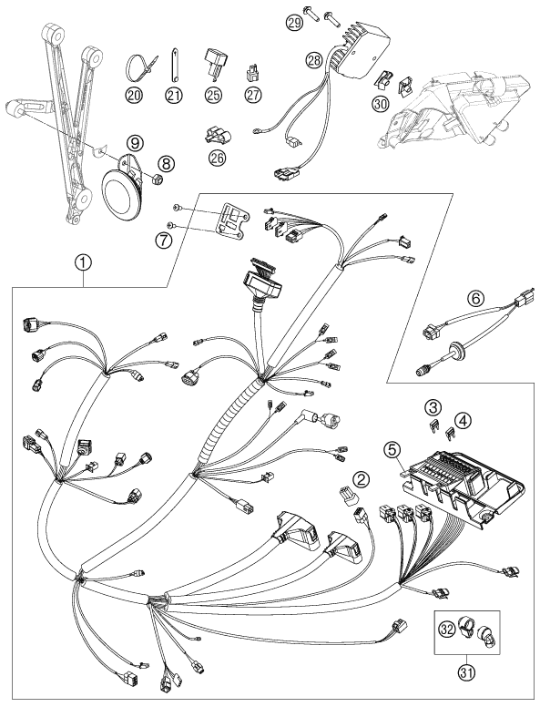 Explosionsgrafik KABELSTRANG