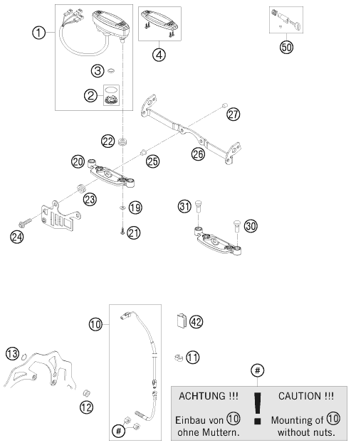 Explosionsgrafik INSTRUMENTE / SCHLOSSSYSTEM