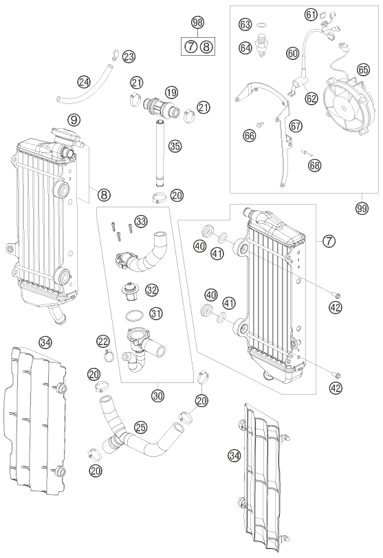 Explosionsgrafik KÜHLSYSTEM
