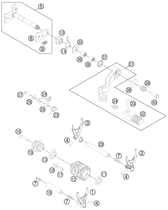 Explosionsgrafik SCHALTUNG