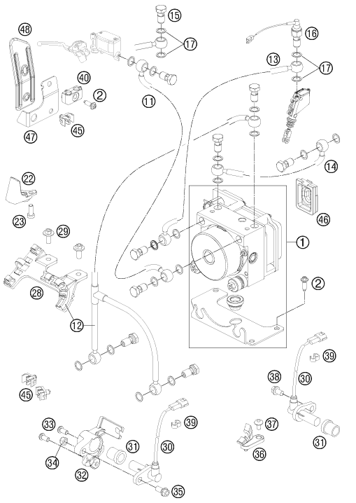 Explosionsgrafik ABS