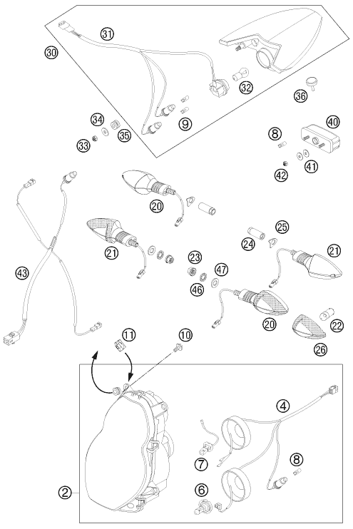 Explosionsgrafik LICHTANLAGE