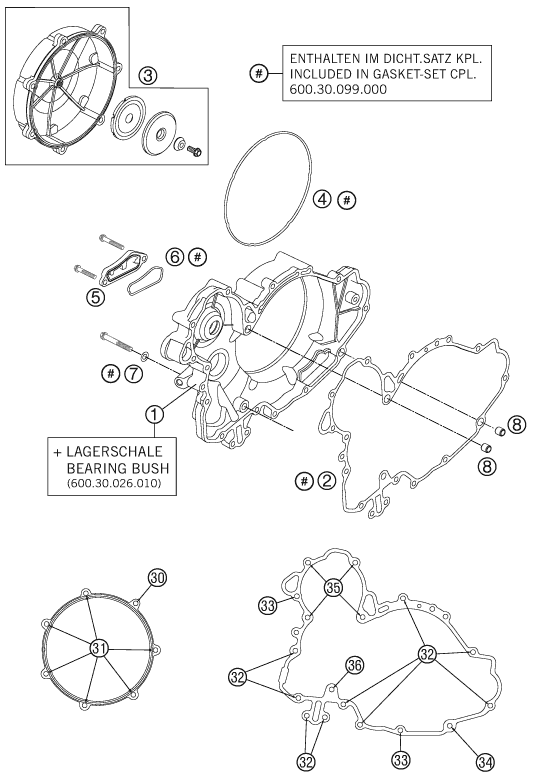 Explosionsgrafik KUPPLUNGSDECKEL
