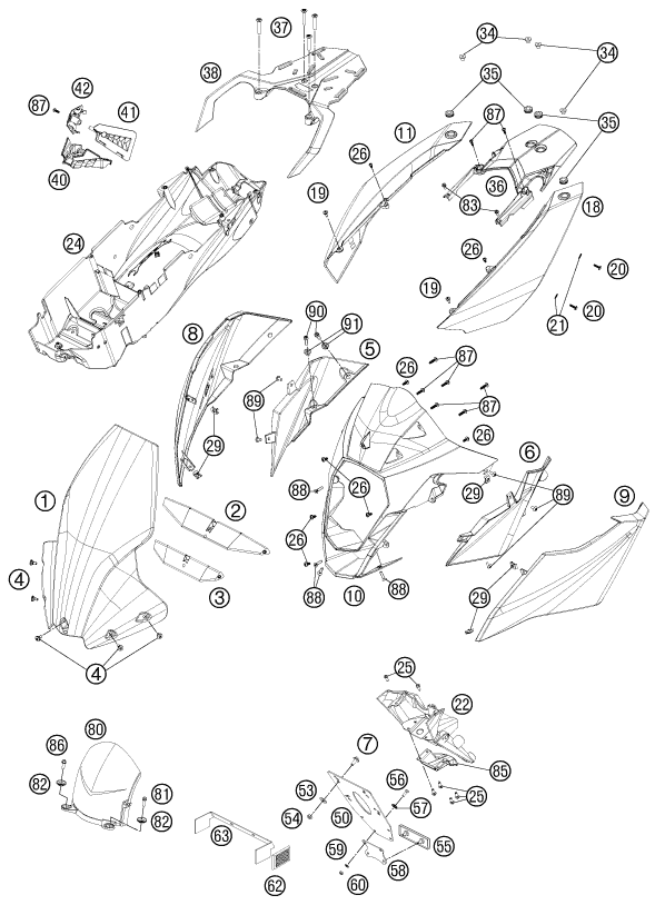 Explosionsgrafik MASKE, KOTFLÜGEL