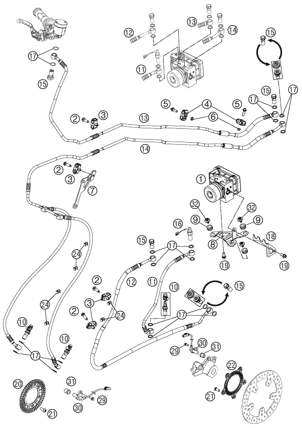 Explosionsgrafik ABS
