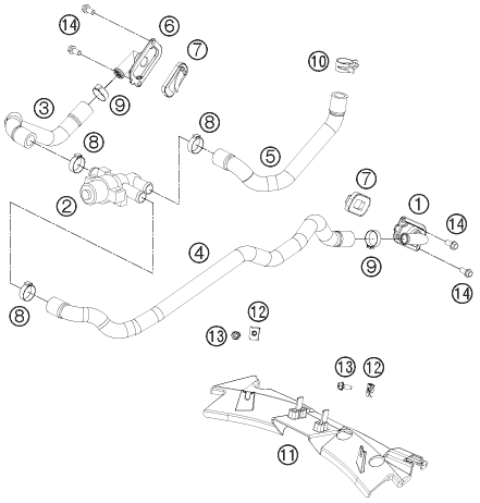 Explosionsgrafik SEKUNDÄRLUFTSYSTEM SLS