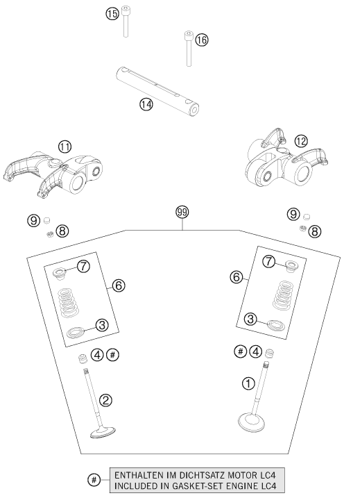 Explosionsgrafik VENTILTRIEB