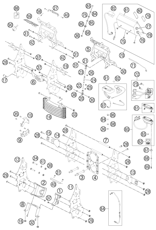 Explosionsgrafik INSTRUMENTE / SCHLOSSSYSTEM
