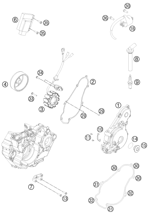 Explosionsgrafik ZÜNDANLAGE
