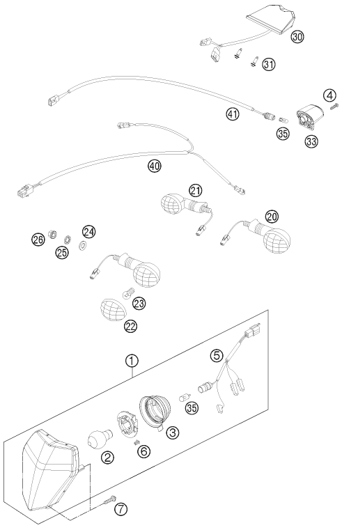 Explosionsgrafik LICHTANLAGE