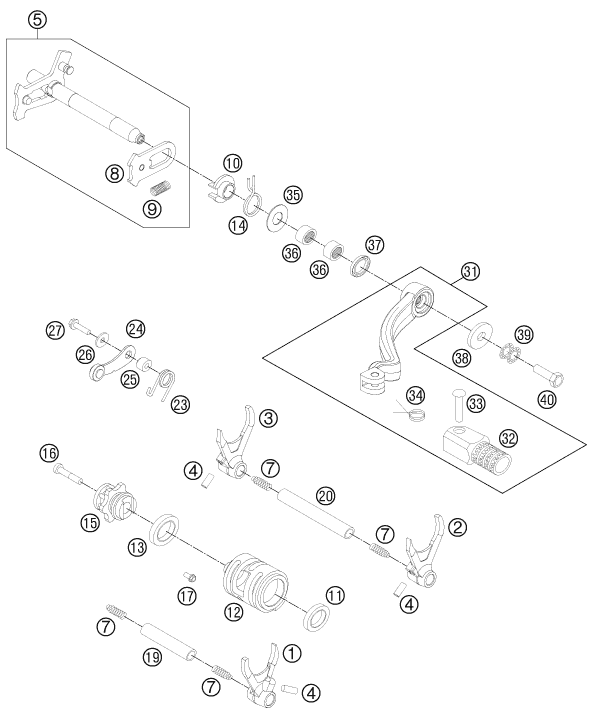 Explosionsgrafik SCHALTUNG