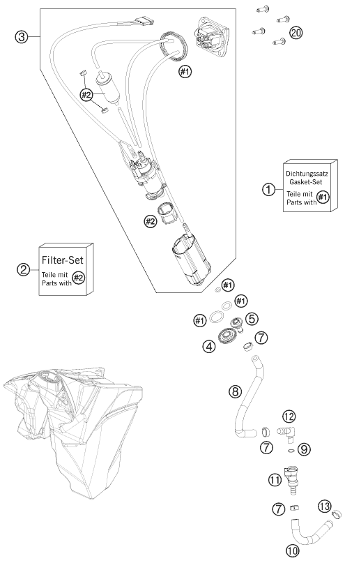 Explosionsgrafik KRAFTSTOFFPUMPE