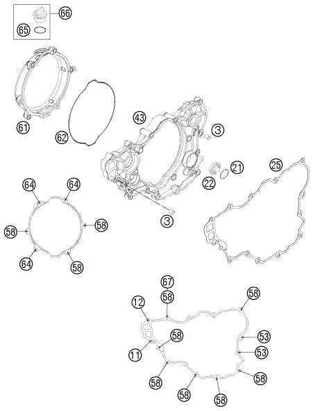 Explosionsgrafik KUPPLUNGSDECKEL