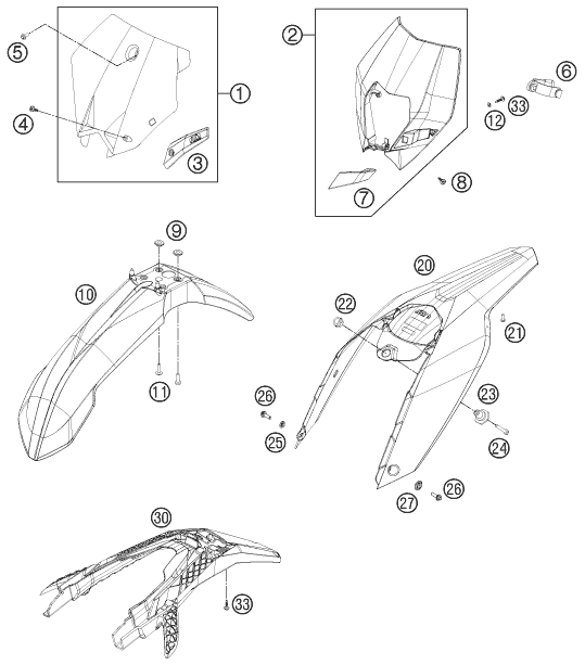 Explosionsgrafik MASKE, KOTFLÜGEL