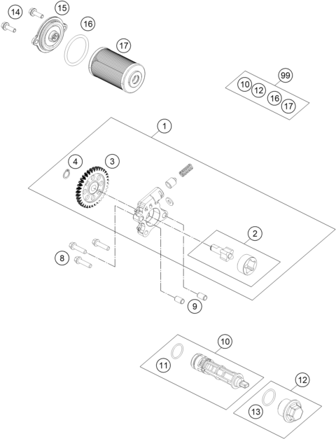 Explosionsgrafik SCHMIERSYSTEM