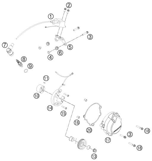 Explosionsgrafik ZÜNDANLAGE
