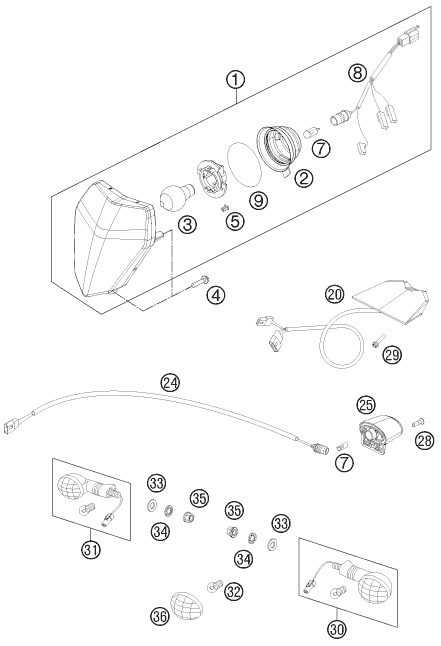 Explosionsgrafik LICHTANLAGE