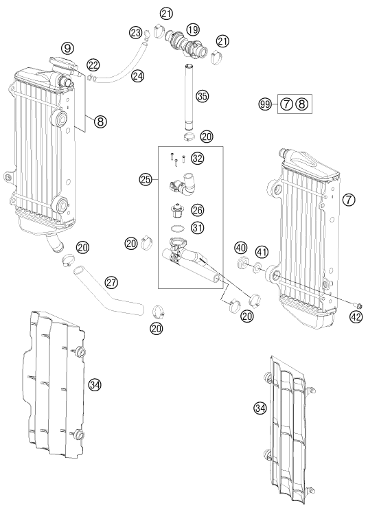 Explosionsgrafik KÜHLSYSTEM
